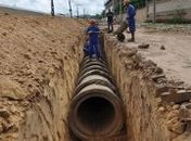 Obra de saneamento em Arapiraca
