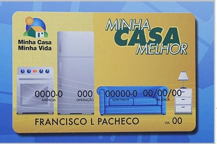 Cartão de acesso ao programa Minha Casa Melhor