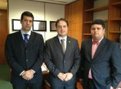 Vereador Hugo Wanderley, federal Renan Filho e secretário Vlademir Wanderley