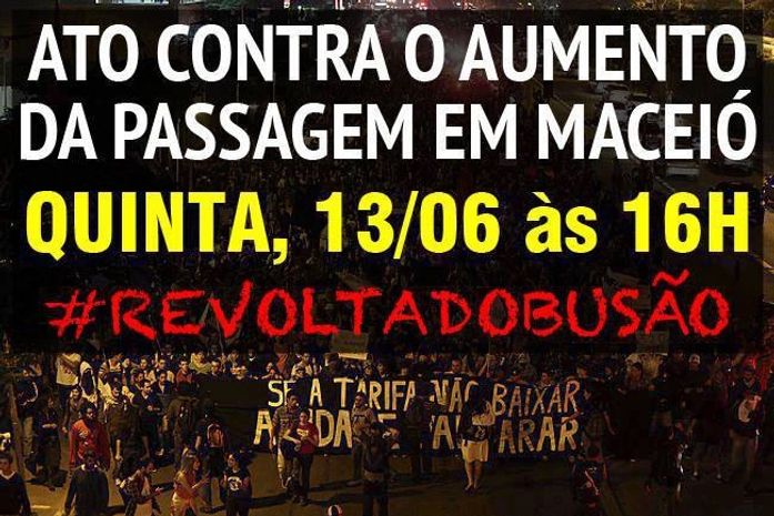 Protesto contra aumento da passagem de ônibus