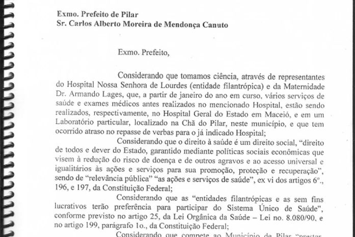 Direito de Resposta ( Sobre matéria do Hospital do Pilar)