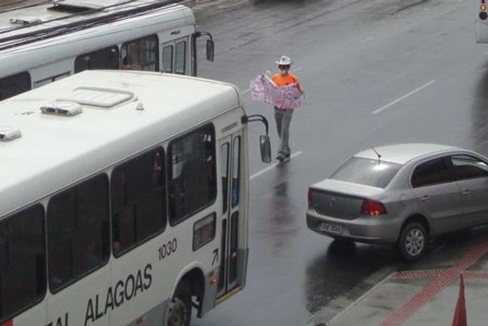 Hora antes do protesto