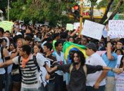 Protesto teve início às 16h