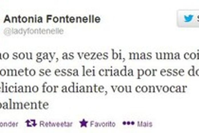 'Eu não sou gay, às vezes bi', revela Antônia Fontenelle em rede social