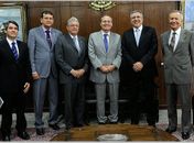 Renan com Téo, Padilha, Villas Boas, Wanderley e Domício Silva em Brasília
