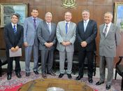 Pecuarista Domicio Arruda, secretário Vilas Boas, governador Teotonio,ministro Padilha e cardiologista José Wanderley