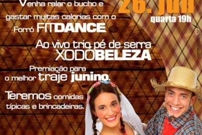 Arraiá da Academia Fit Arena acontece nesta quarta-feira