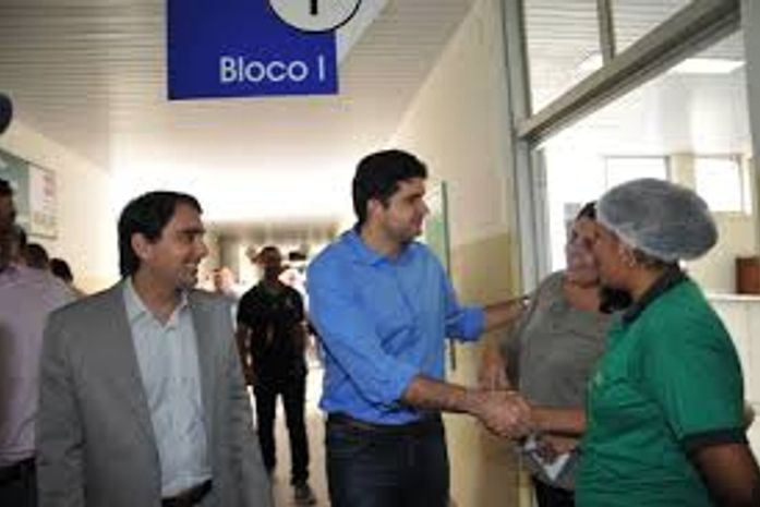 João Marcelo e o prefeito Rui no Pam Salgadinho