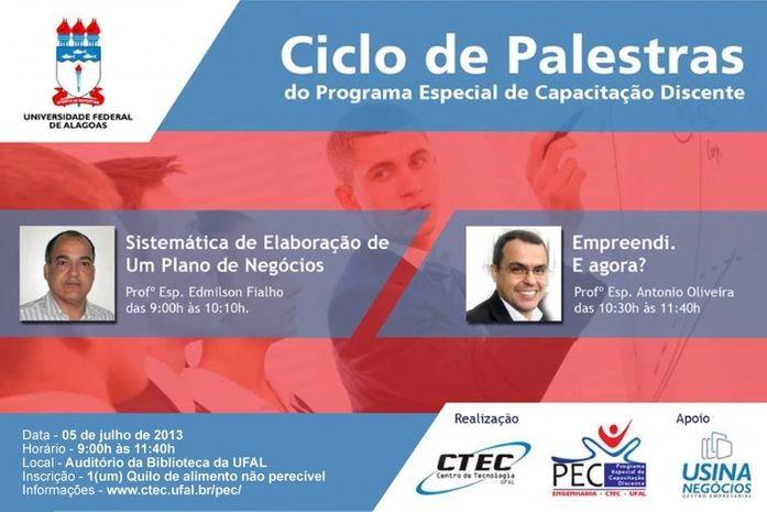 Empreendedorismo será tema de palestras na UFAL