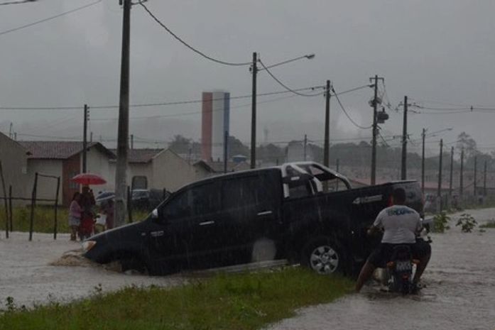 Conjunto habitacional ficou alagado