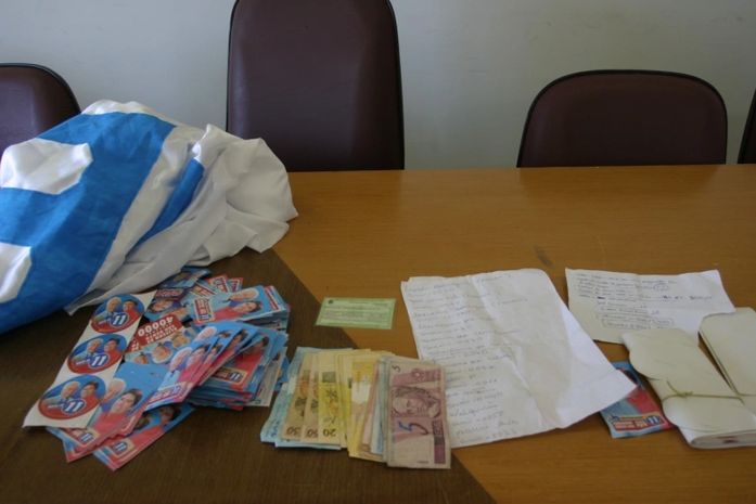 Material apreendido no dia das eleições