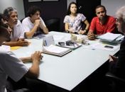 Sérgio Jucá em reunião com representantes da Frente pelo Passe Livre em Maceió
