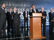 Reunião ministerial no Palácio da Justiça para discutir medidas do governo em relação às denúncias de espionagem dos EUA no Brasil 