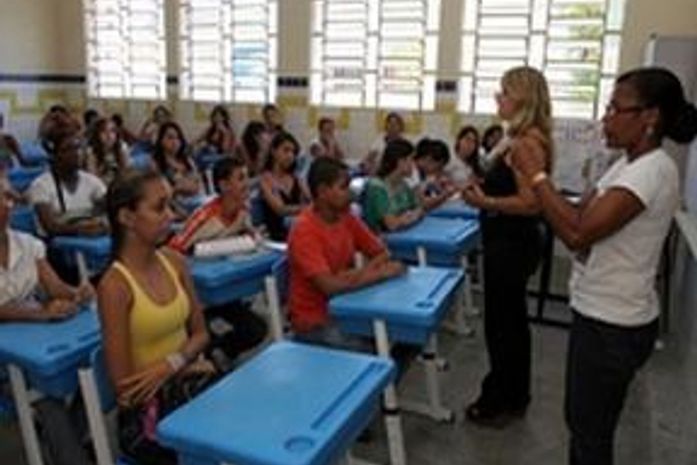 Professores em sala de aula