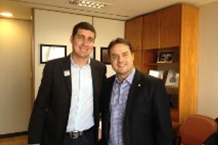 Prefeito Bruno Pedro e deputado Renan Filho