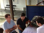 Quintella na Santa Lucia com Roberto Fernandes e o vereador Chico Filho