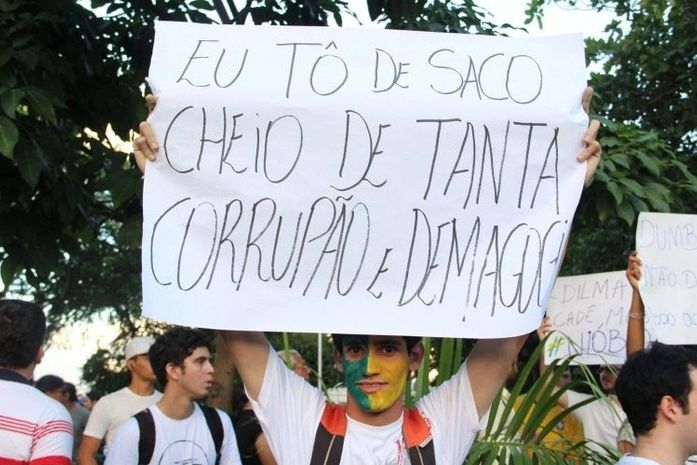 A corrupção foi uma das reivindicações durante as manifestações