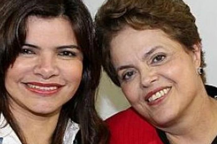 Rosiana Beltrão com a presidente Dilma.
