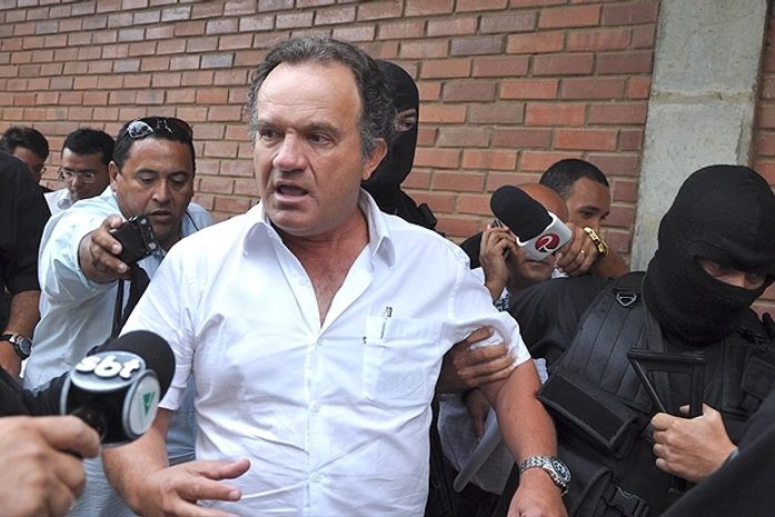 Marcos Santos depois de ser preso pela PC