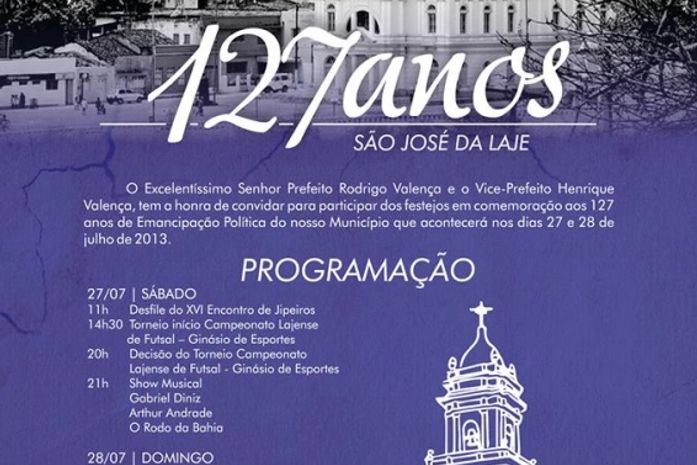 São José da Laje comemora 127 anos de emancipação política