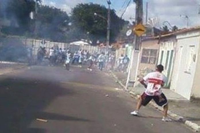 Briga entre as torcidas do CSA e Sergipe