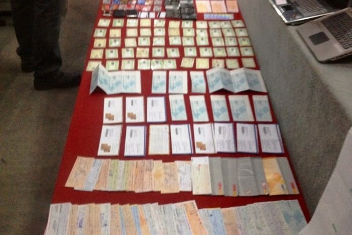 arte do material apreendido com quadrilha