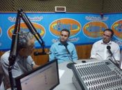 Em companhia do vice de Arapiraca, Yale fernandes, o ex-prefeito Luciano Barbosa foi entrevistado por Ricardo Vitorio.,