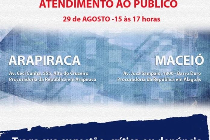 Correição vai verificar regularidade dos serviços do MPF em Alagoas