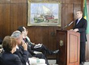 Presidente do Senado, Renan Calheiros, discursa na solenidade de lançamento da cartilha