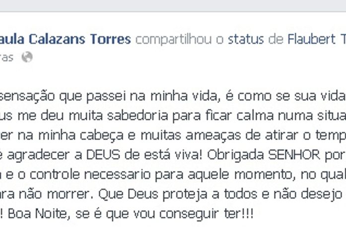 Secretária lamenta ocorrido