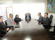 [Dirigentes do PHS são recebidos pelo presidente do Senado] Maciel, França, Eduardo Machado, Renan Calheiros, Omena e Feitosa durante reunião