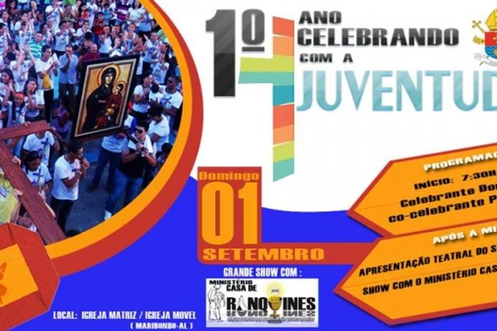 Igreja católica de Maribondo promove 1° celebrando com a juventude.