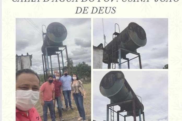 Fernando Malta faz self com o grupo parlamentar presente no local da Caixa dÁgua