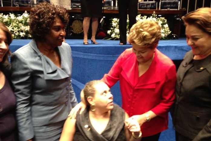 Rosinha da Adefal com a presidente Dilma