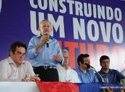 Senador Biu, com senador Ciro Nogueira, governador Teotonio, vice-prefeito Marcelo Palmeira e prefeito Rui.