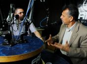 Judson falando ao âncora Marcelo Lima a grave situação dos servidores palmeirenses