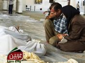 Família chorando na Síria 