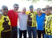 Renan com prefeitos Jorge Dantas; Cristiano Matheus e amigos na cavalgada