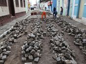 Prefeitura de Marechal restaura calçamento do Centro Histórico
