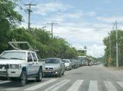 Grande congestionamento é registrado no local