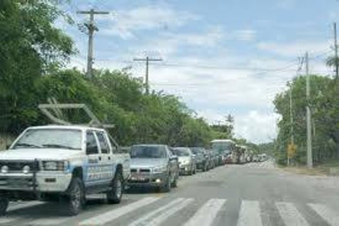 Grande congestionamento é registrado no local