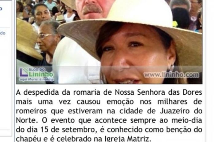 Remi e esposa na benção do chapéu no Juazeiro do Norte.