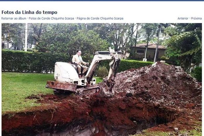 'Chamei uma escavadeira', diz Scarpa sobre buraco para enterrar carro