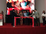Momento do corte da fita simbólica de inauguração do Arapiraca Garden Shopping