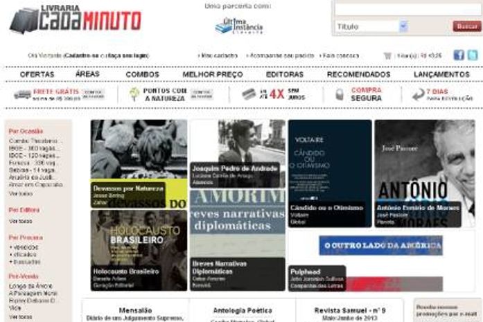 CadaMinuto lança livraria virtual vinculada ao portal de notícias