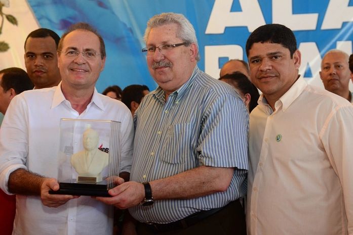 Renan com os presidentes nacional e estadual da CSB, Antônio Neto e Ed Sampaio