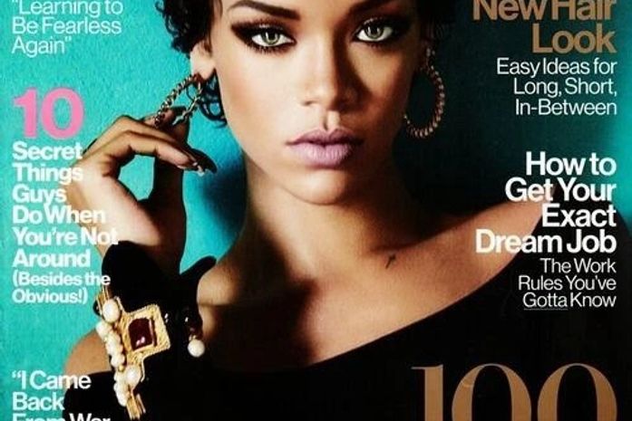 De visual novo, Rihanna diz a revista: 'Aprendendo a não ter medo'
