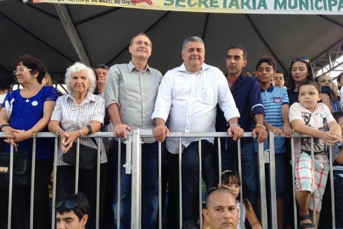 Renan com o prefeito George Clemente na festa de São Migul