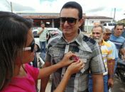 Prefeito e vice aderem à Campanha Outubro Rosa em Lagoa da Canoa