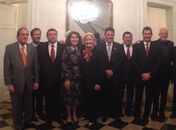 Delegação Brasileira recebida pela embaixadora do Brasil em Genebra Regina Maria.